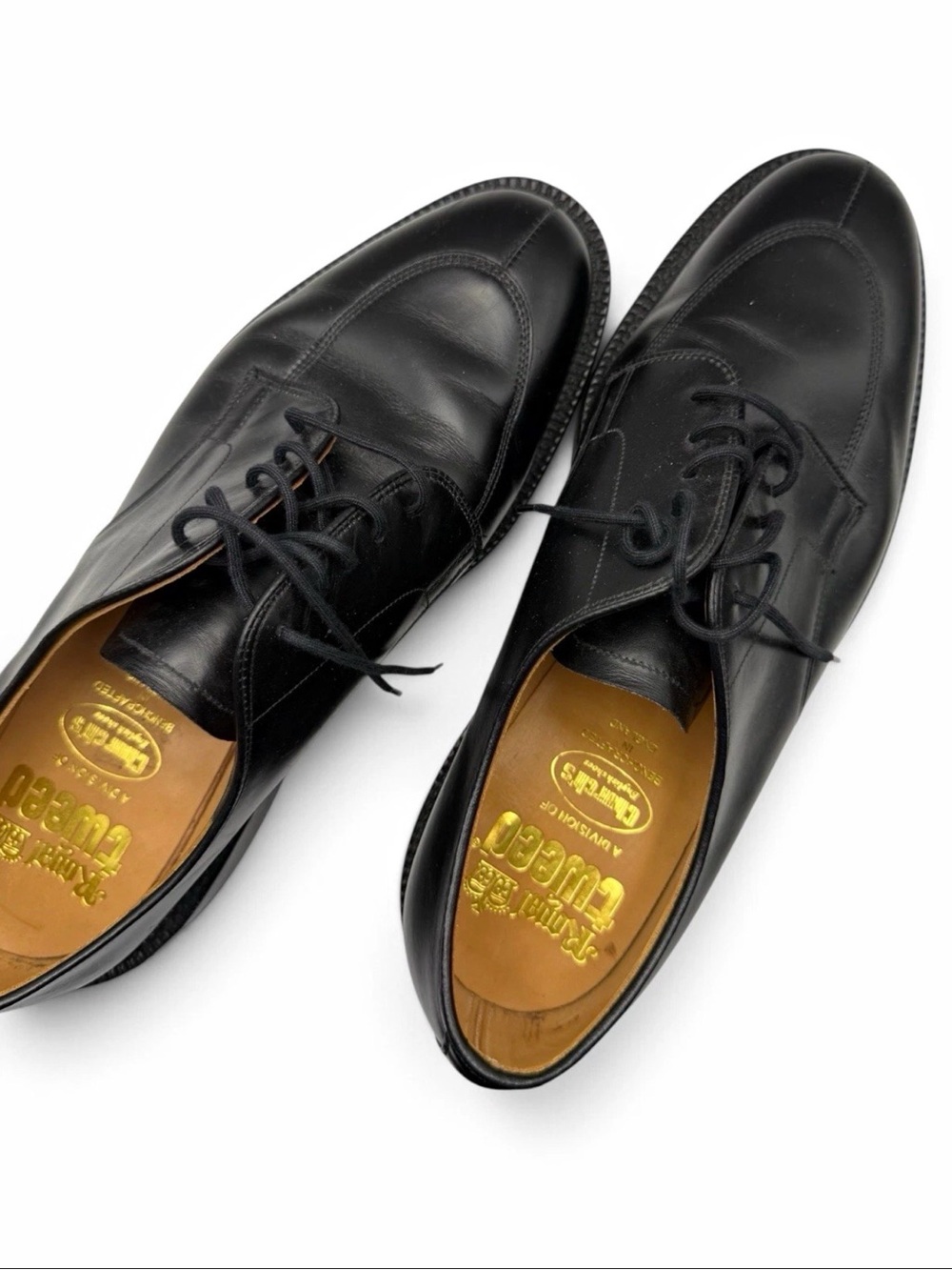 Church’s Royal Tweed Men’s black leather Oxford Lace-Up Toe 9.5 Mint
